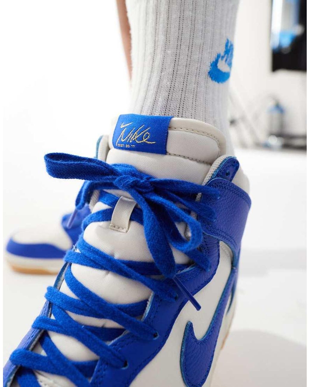 nike dunk high kentucky on feet