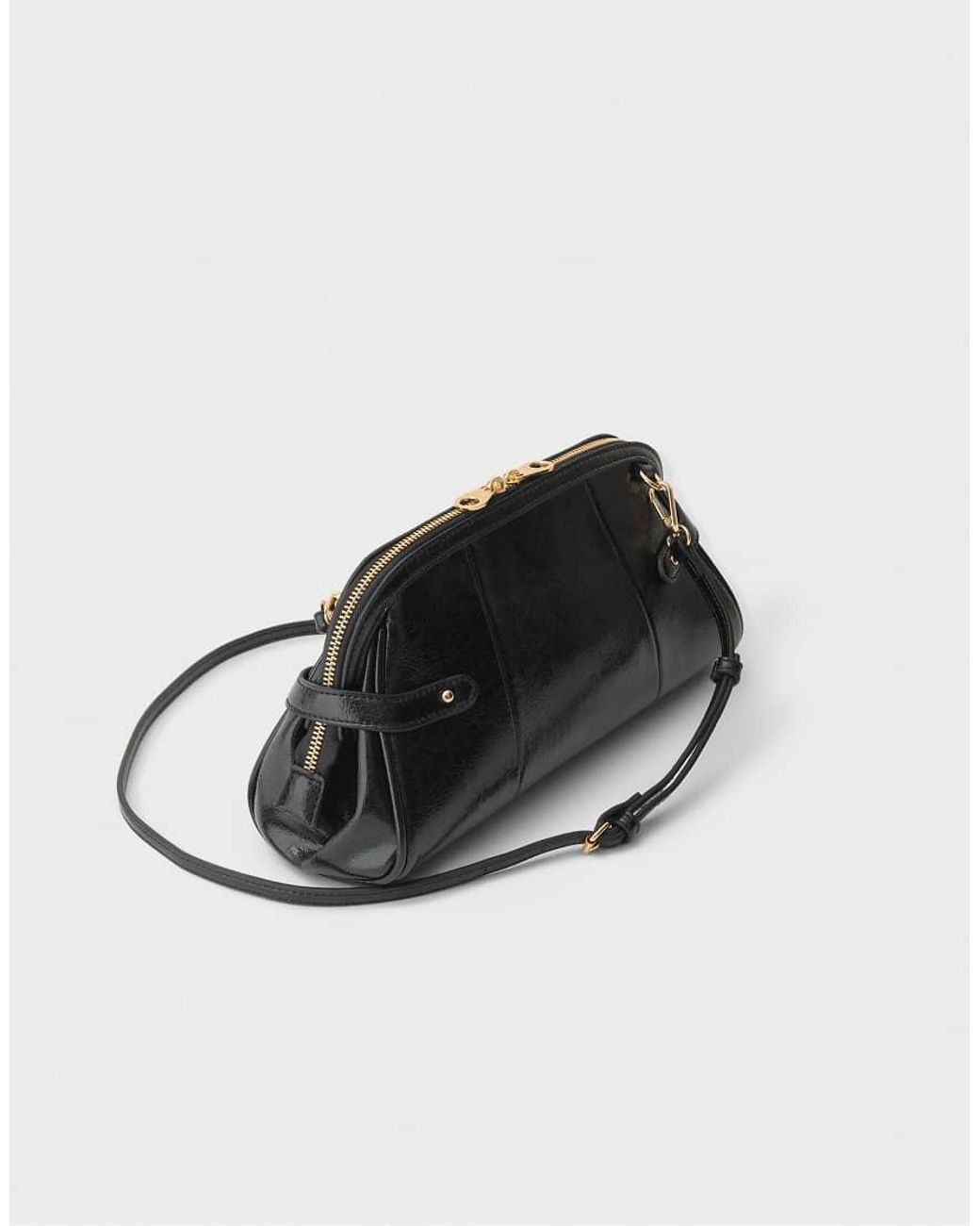 Stradivarius Black Retro Crossbody Bag