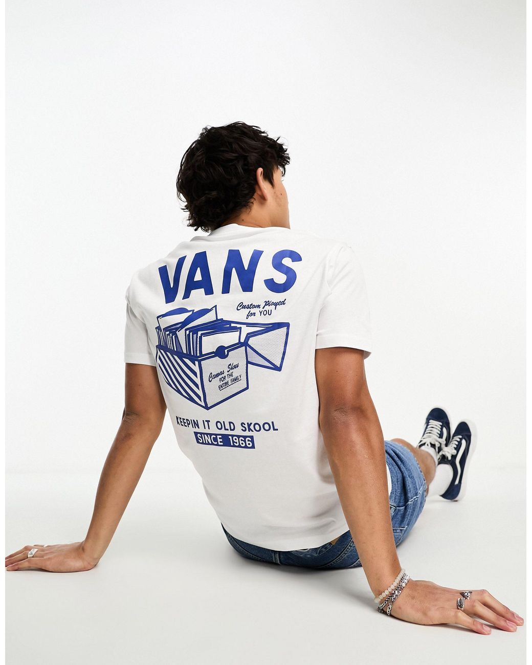 Camiseta blanca con estampado en la espalda record label Vans de hombre de  color Blanco | Lyst