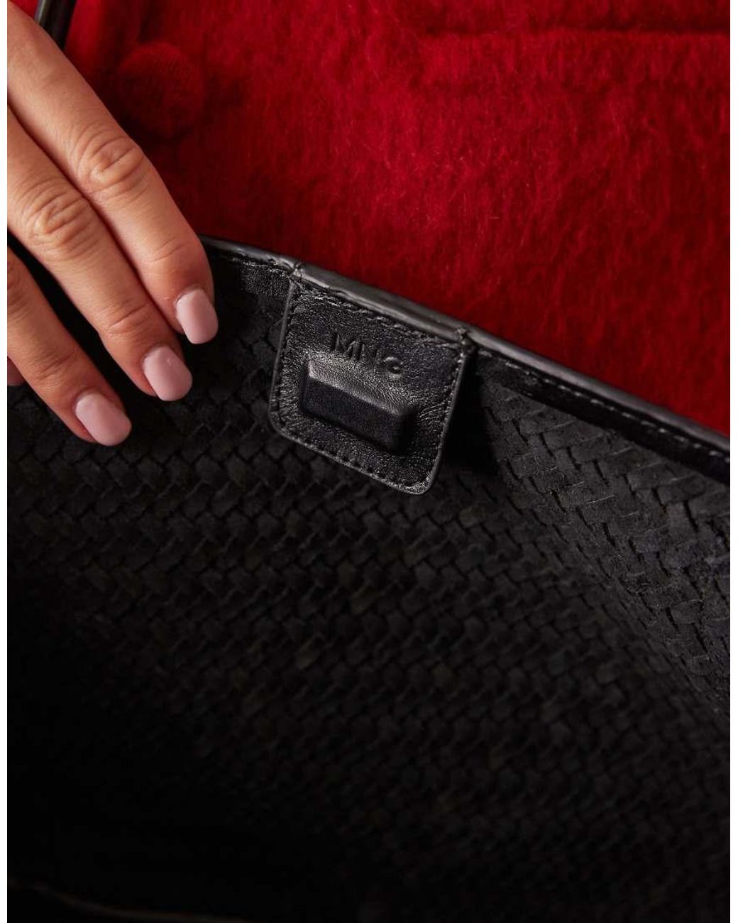 Mango Blue 100% Leather Large Shopper Bag