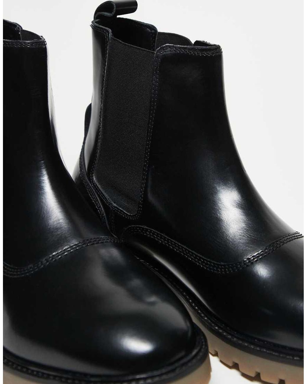 ASOS Gray Chelsea Boots With Rubber Soles for men