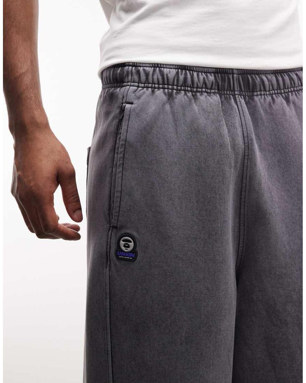 Aape By A Bathing Ape White Aape By A Bathing Ape Wide Leg Trackies for men