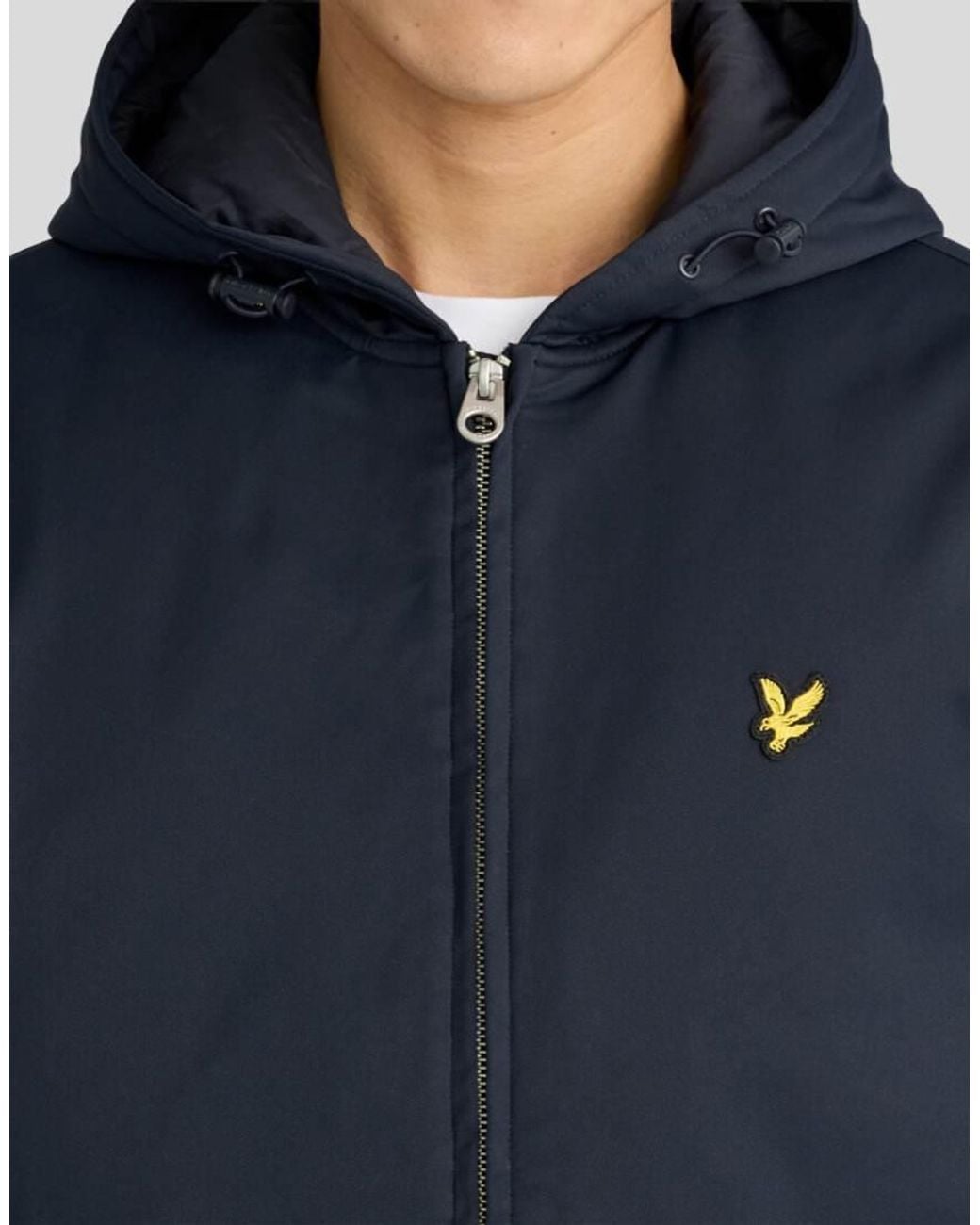 Lyle & Scott Blue Mid Jackets Padded Hooded Zip Through Jacket for men