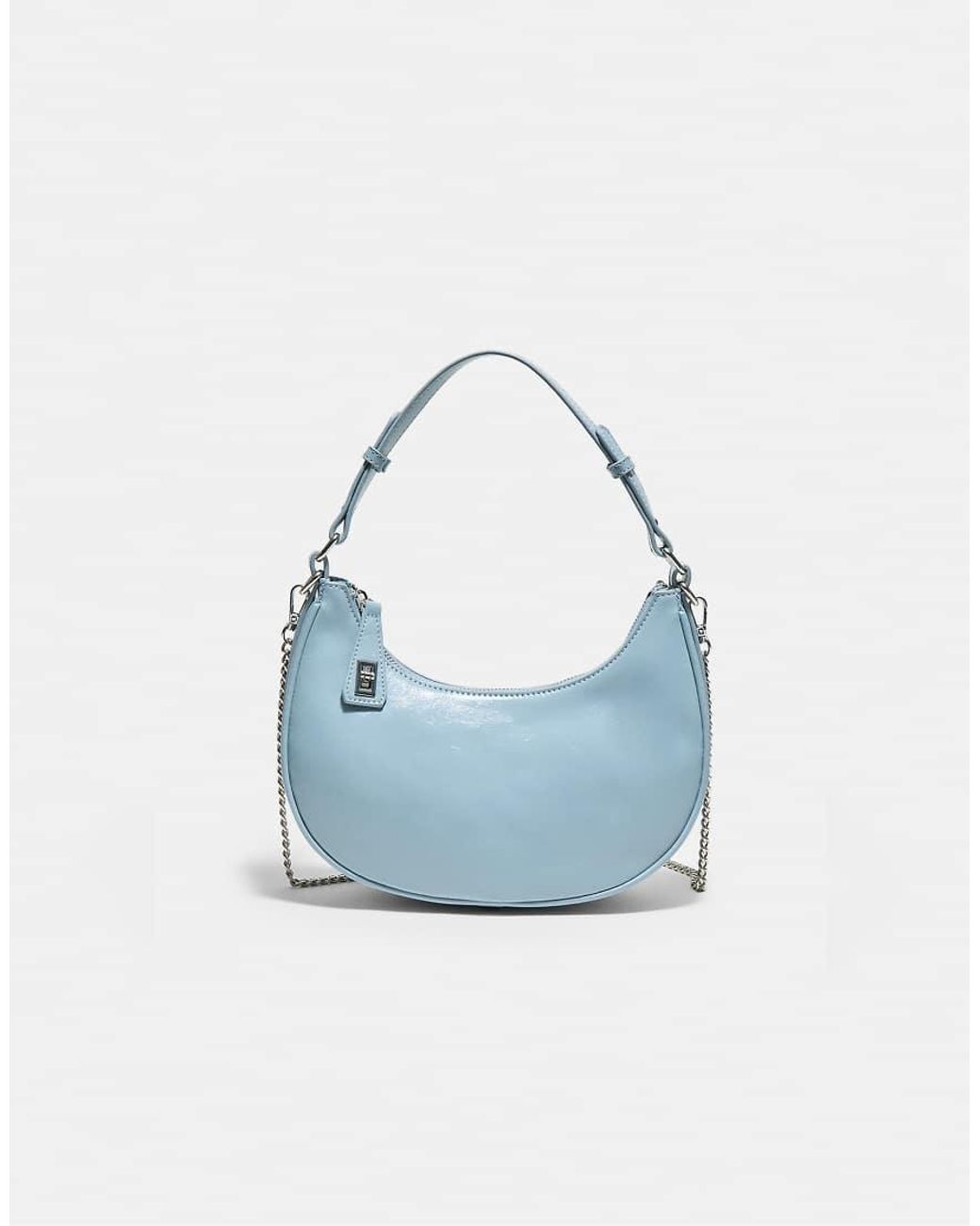 Stradivarius Blue Shoulder Bag With Chain