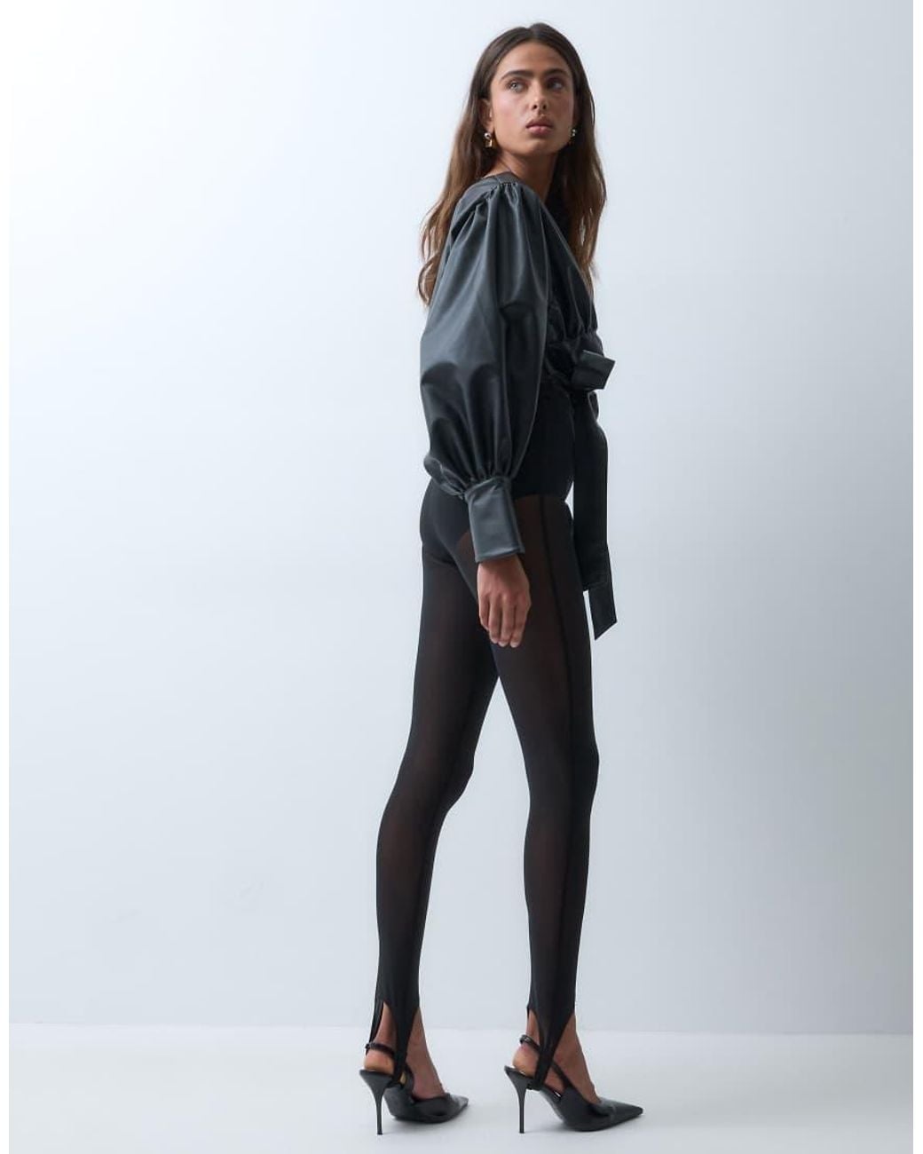 ASOS Black Asos X The Sourced Collection Stirrup leggings