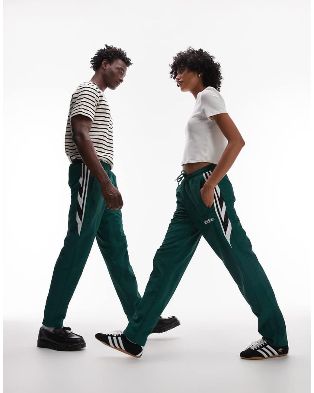 Adidas Originals White Woven Track Pants for men