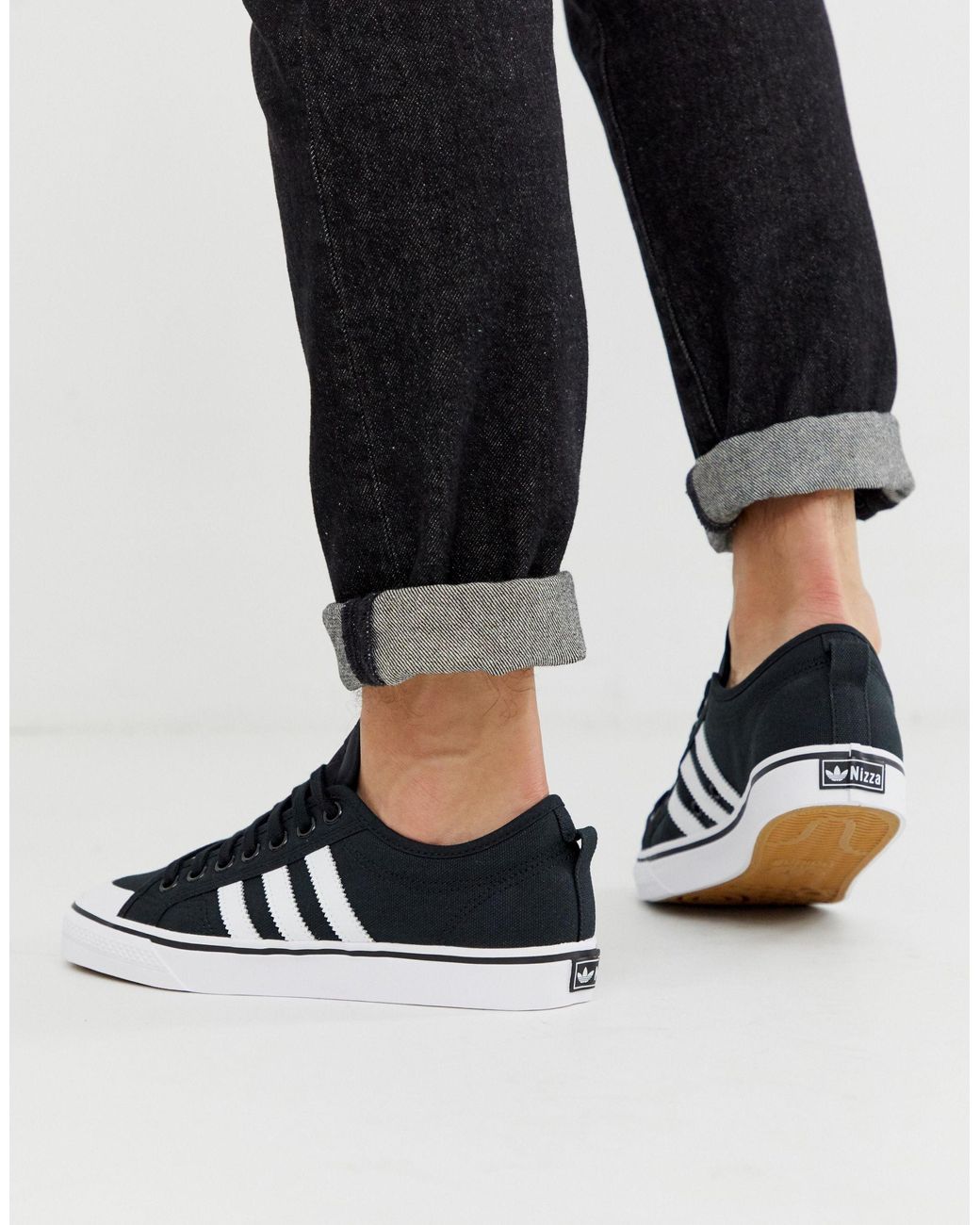 adidas Lace Nizza Sneaker in Black for 