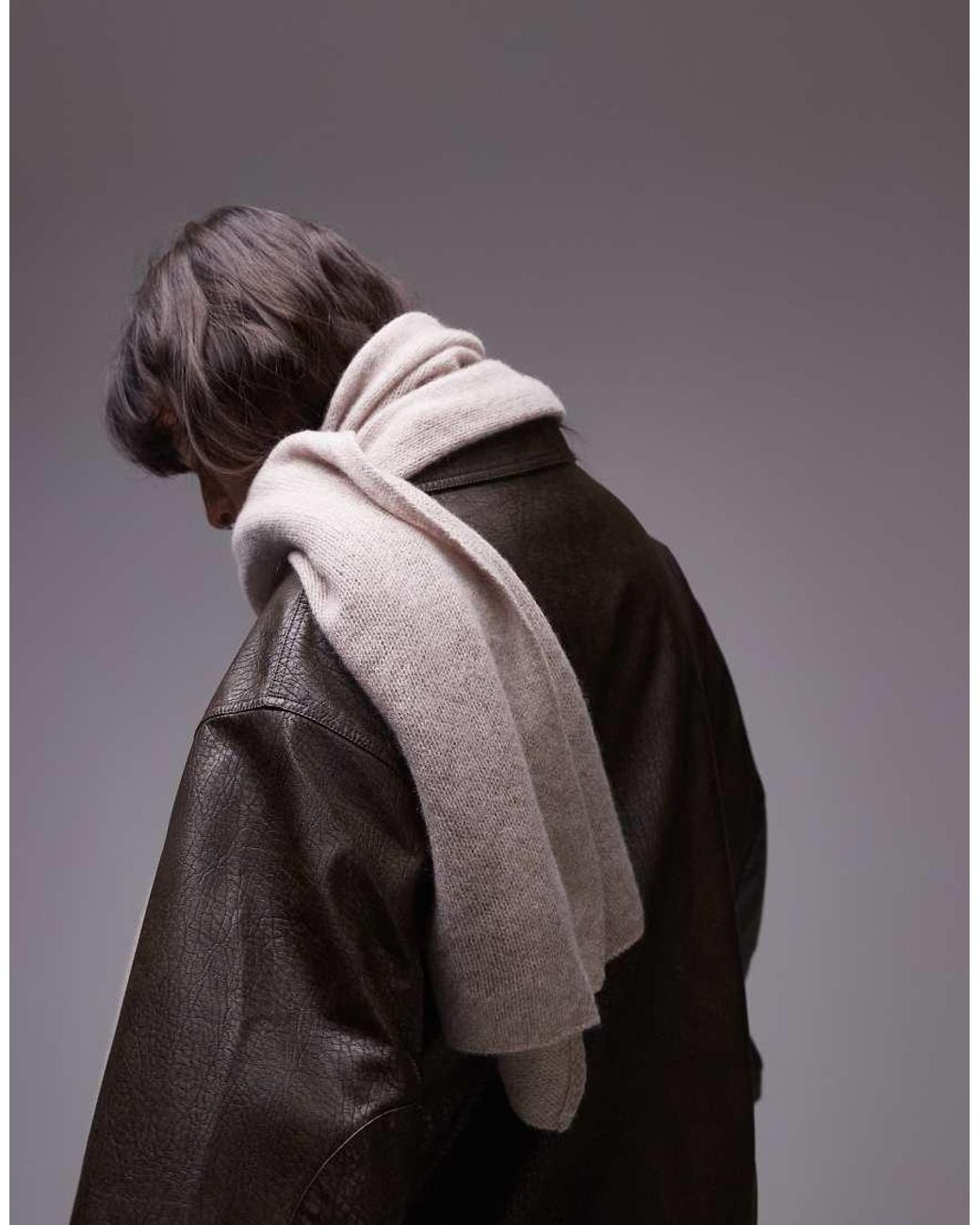 Mango Gray Cashmere Oversized Scarf