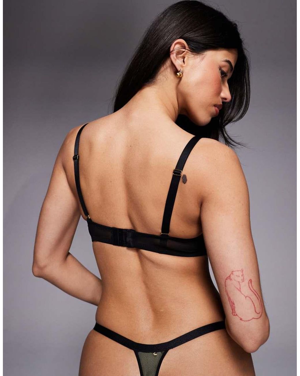 Ann Summers Brown Yours Truly Padded Plunge Bra