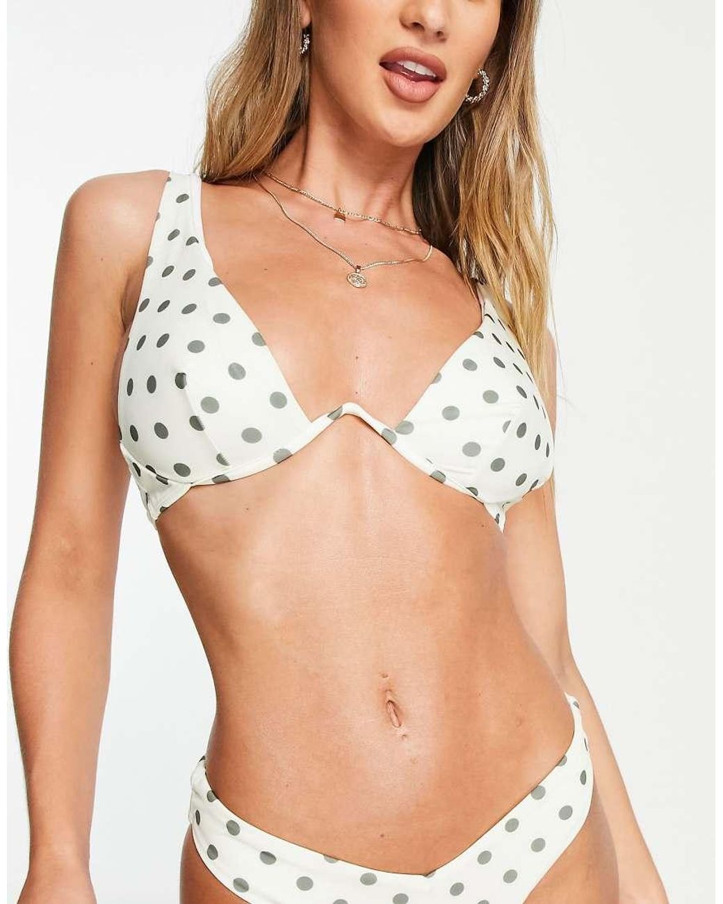 ASOS White Mix And Match V Underwire Bikini Top