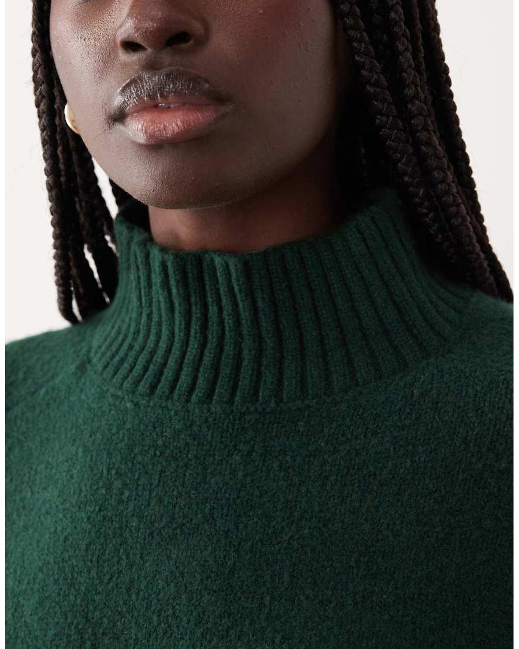 Abercrombie & Fitch Green Funnel Neck Jumper