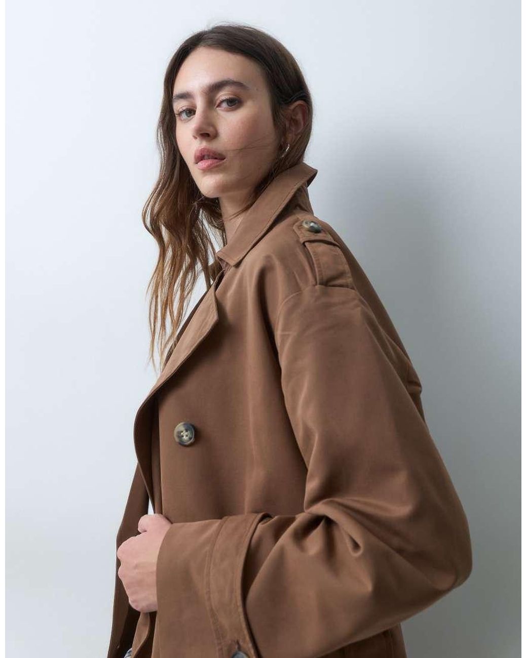 Vero Moda White Longline Belted Trench Coat