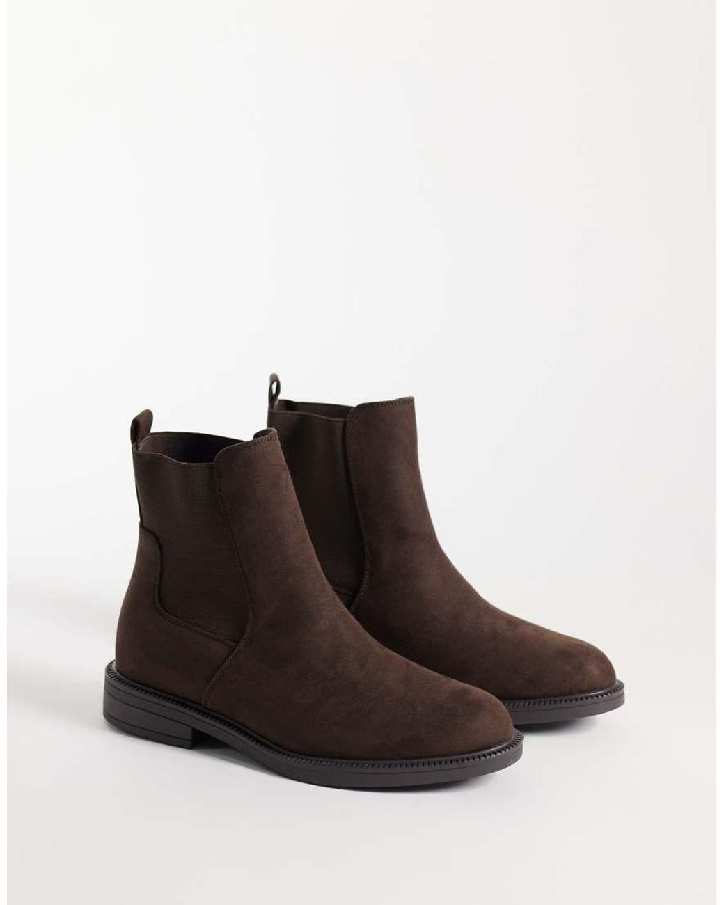 New Look Brown Faux Suede Chelsea Boot