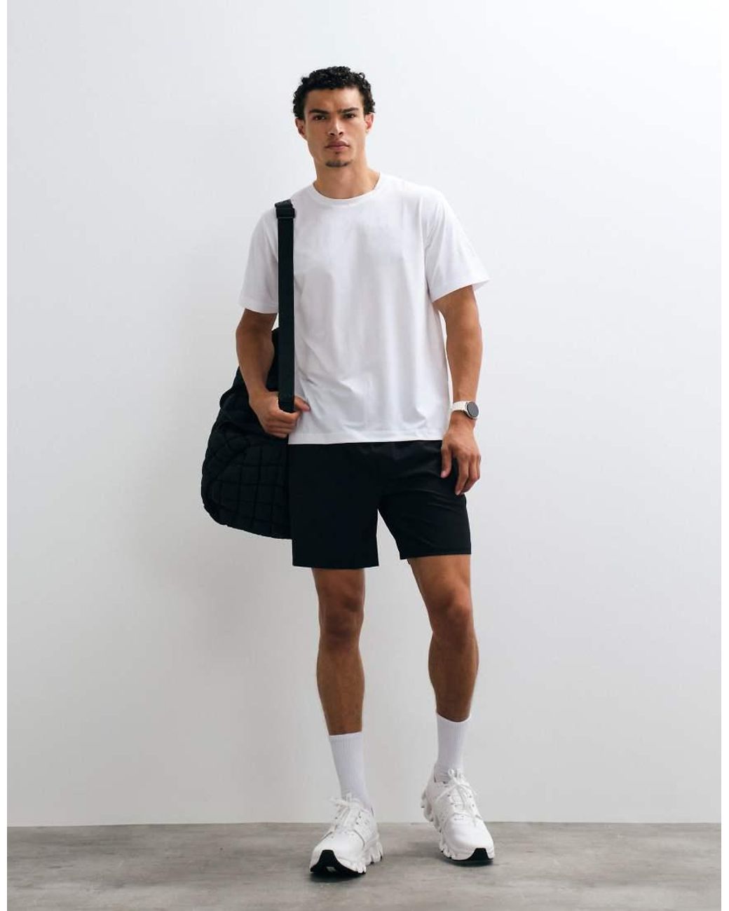 Jack & Jones White Sports Breathable Training T-shirt for men