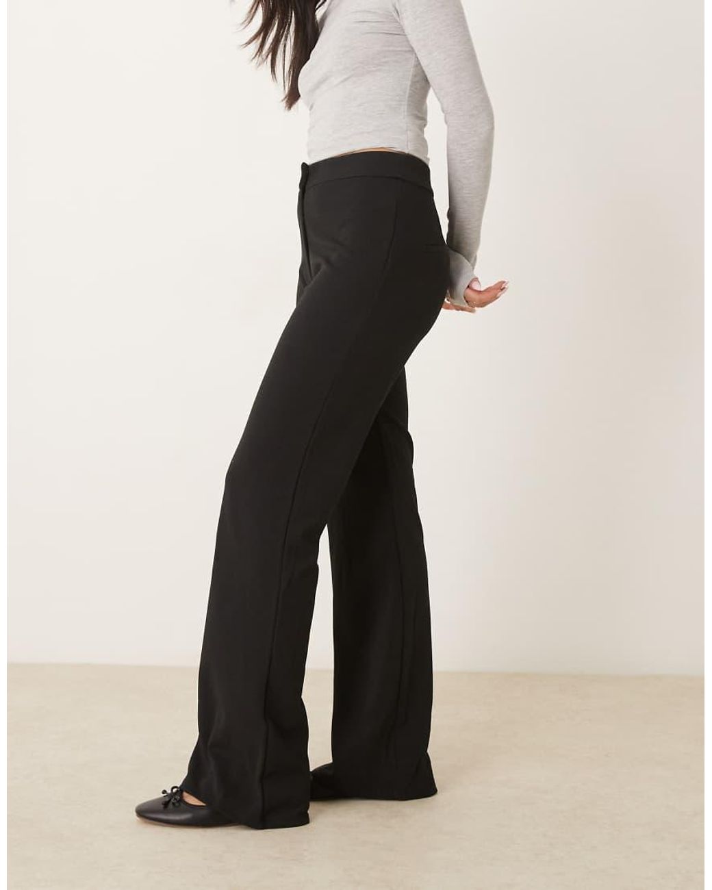 Y.A.S White High Waisted Stretch Flare Trousers