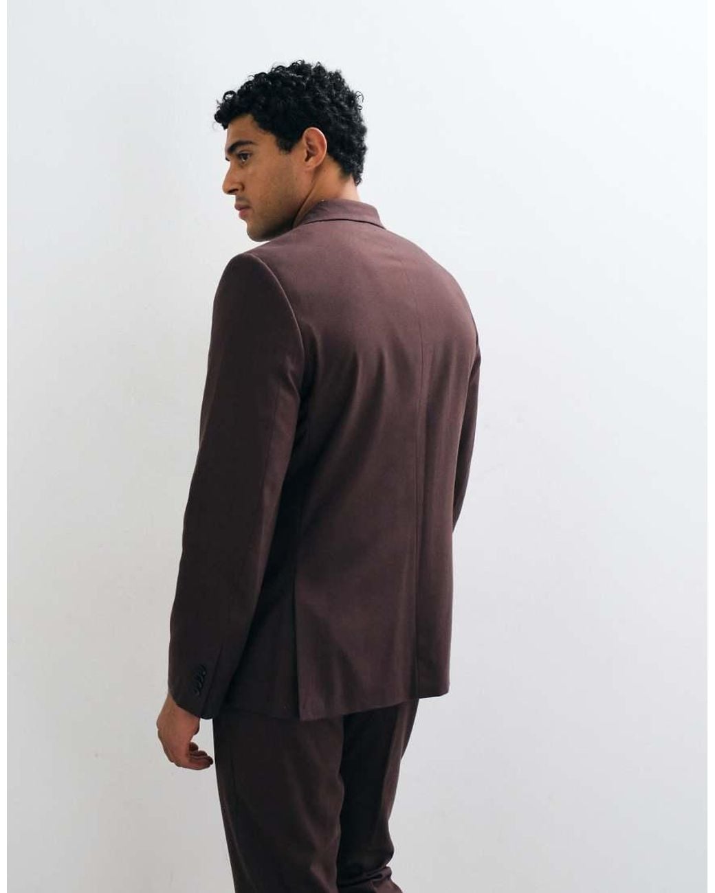 ASOS Black Slim Double Breasted Suit Jacket for men