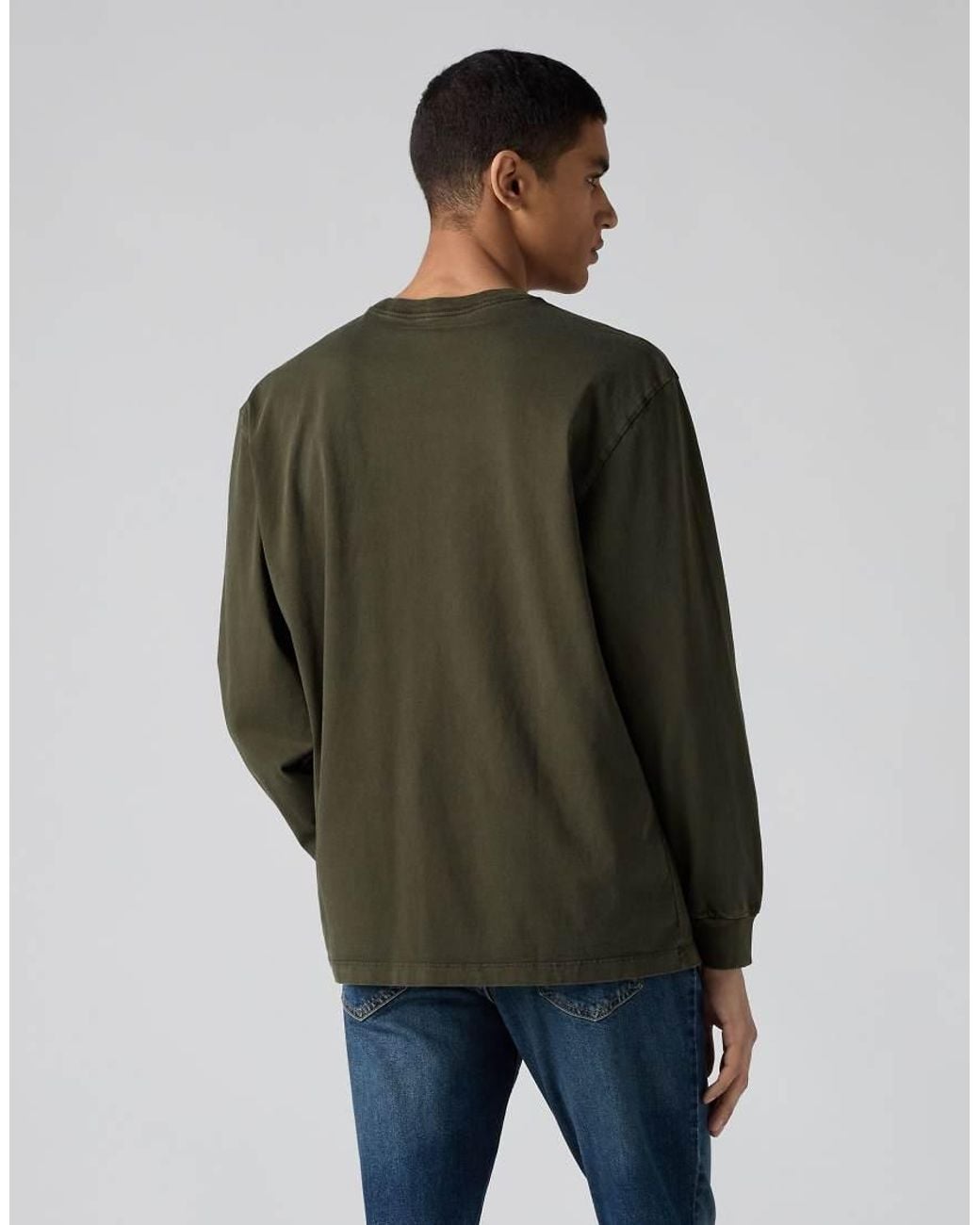 Levi's Green Long-Sleeve Graphic Authentic Tee for men