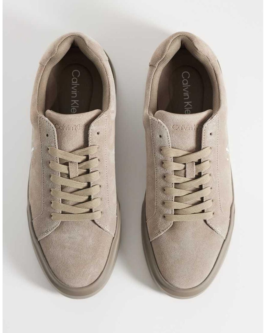 Calvin Klein Green Jeans Chunky Suede Cupsole Sneakers for men