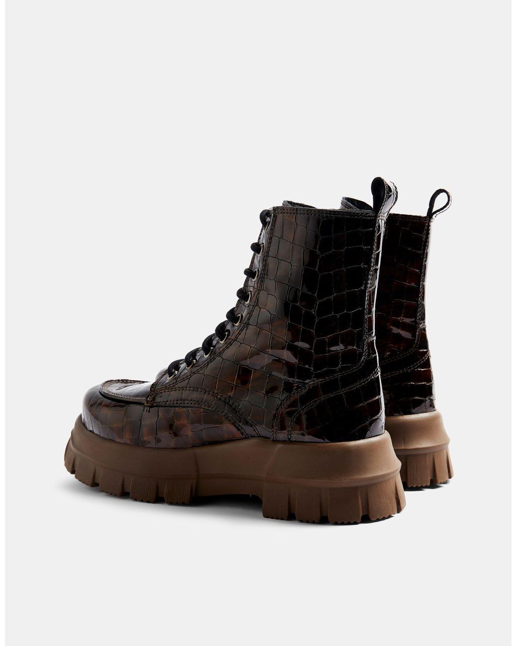 ava platform combat boot topshop