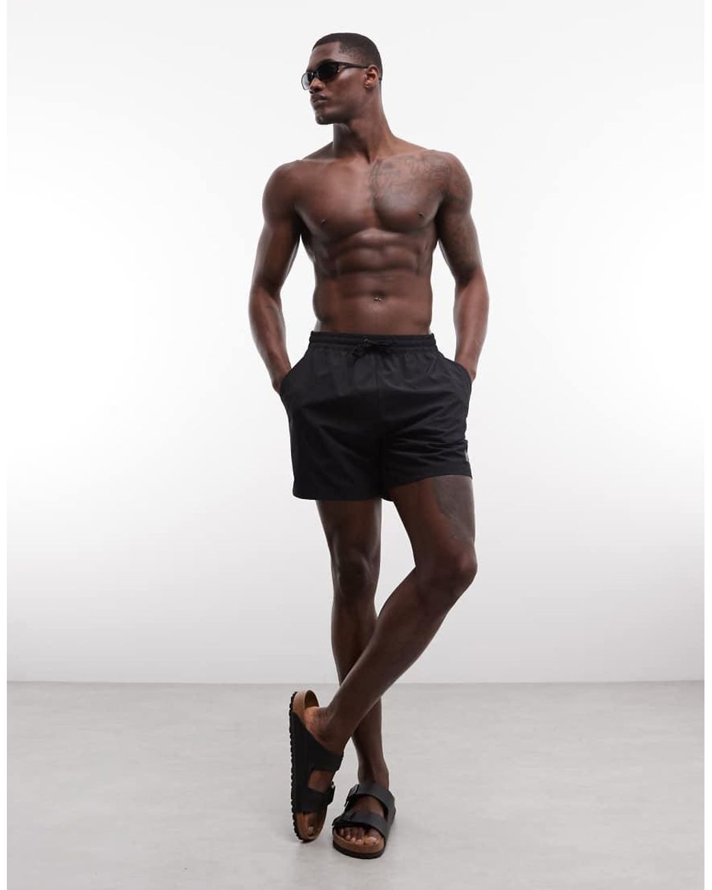 MONTIREX Brown Monogram Swim Shorts for men