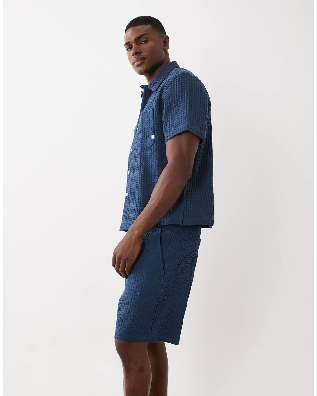 Farah Blue Swinton Drawstring Shorts for men