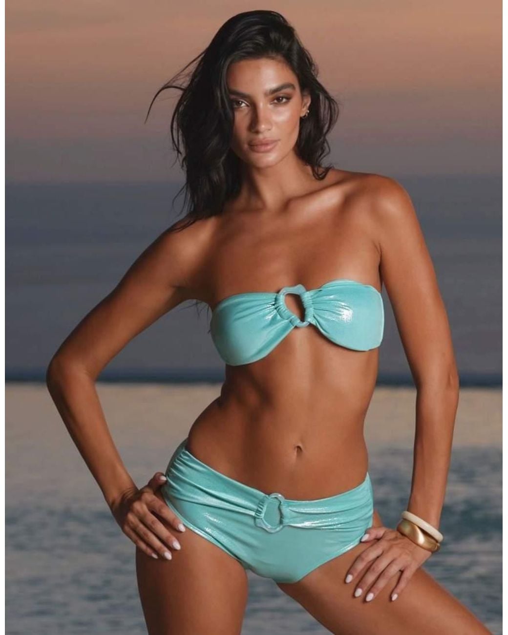 Moda Minx Blue Eurydice High Waist Bikini Bottom