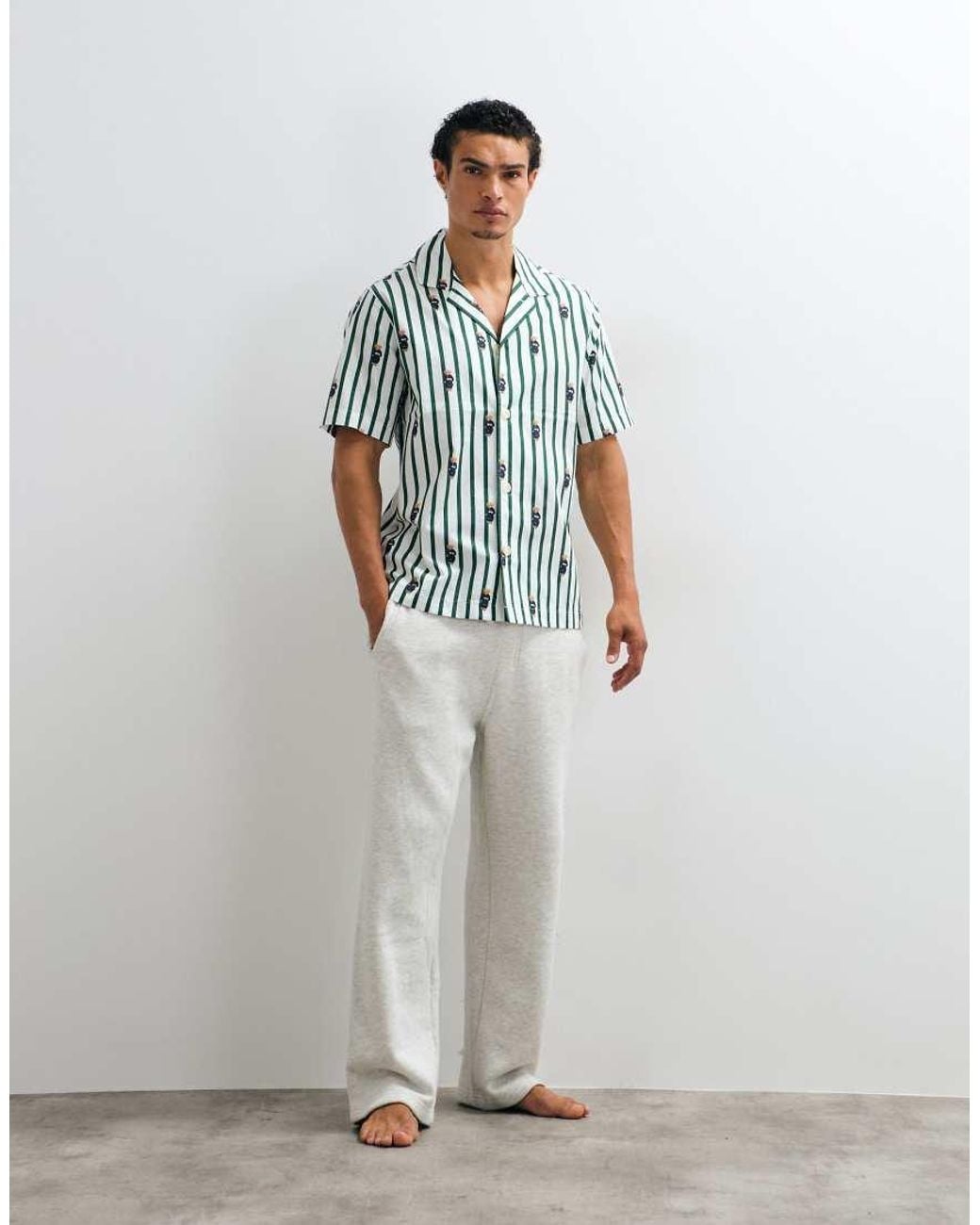 Polo Ralph Lauren White Sleep Top With All Over Logo for men