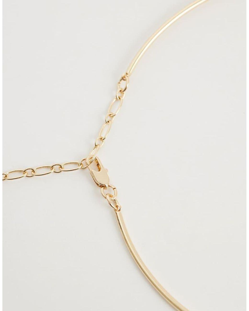 ASOS White Torgue Necklace With Hammered Flower Pendant