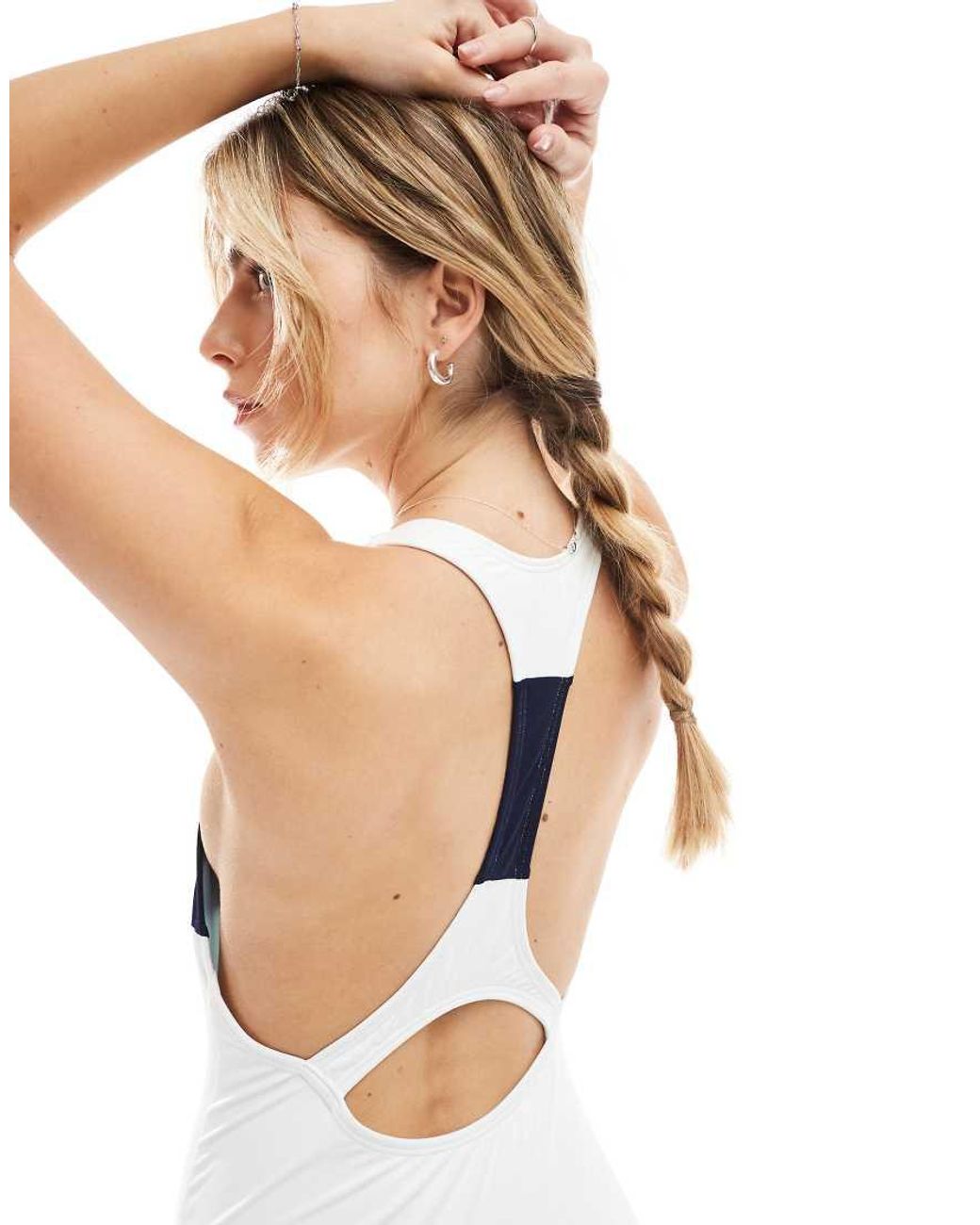 Speedo Blue Swimsuit Colourblock Logo Racerback Swimsuit