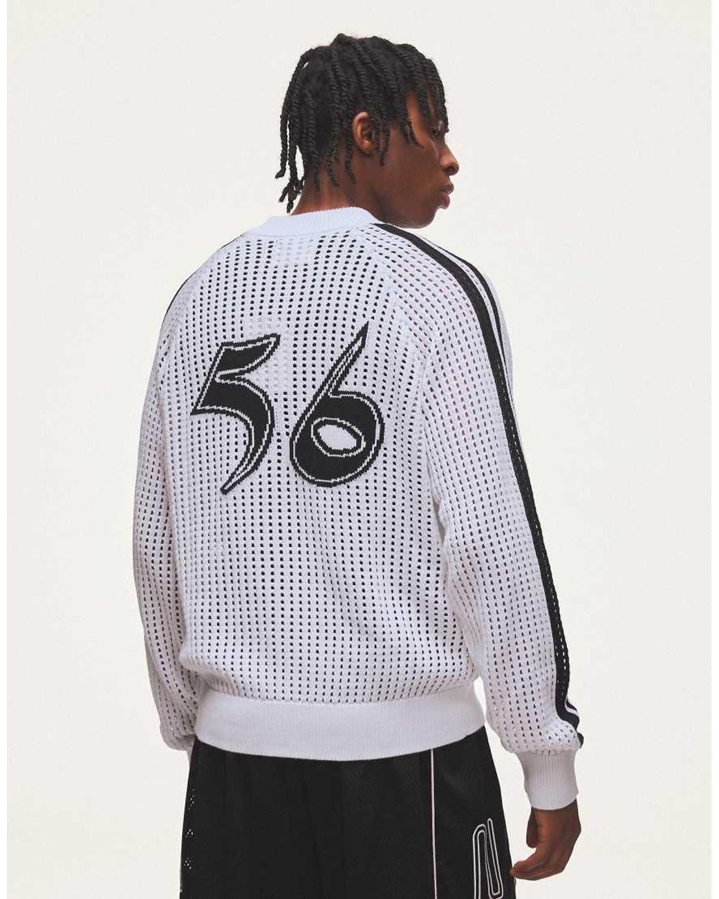 Bershka White Retro Mesh Jacket for men