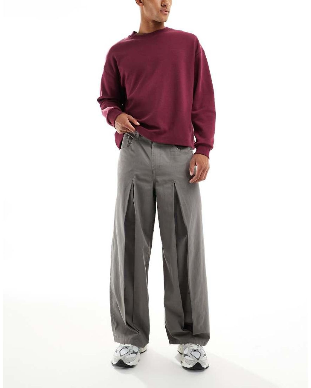 ASOS Gray Loose Trousers for men