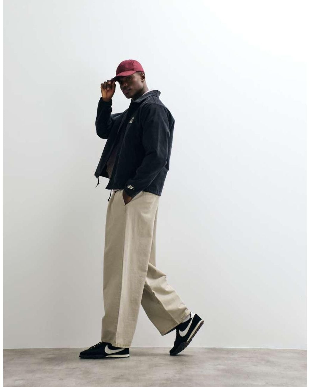 Nike Blue Club Ncc Logo Cord Coach Jacket for men