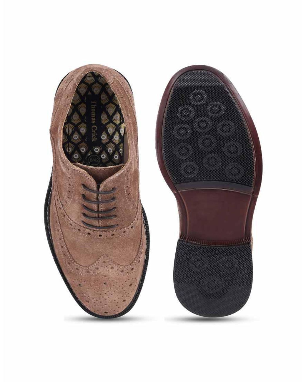Thomas Crick Brown 'Waldew' Leather Oxford Formal Lace-Up Shoes for men