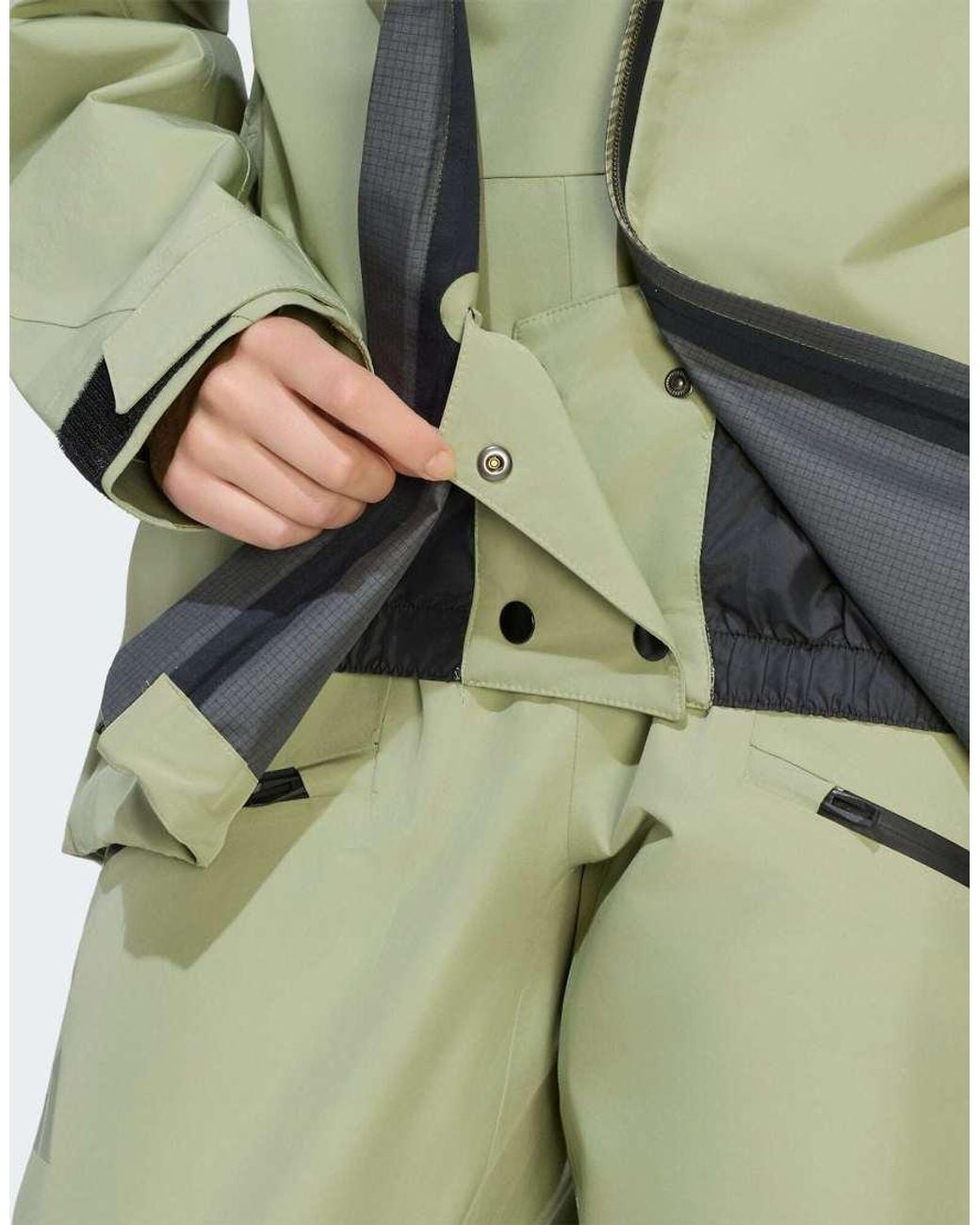 Adidas Originals Green Terrex Xperior Hybrid Primeknit Climaproof+ Jacket