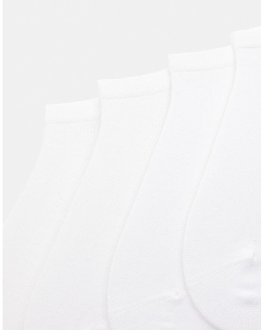 Pull&Bear White 4 Pack Of Short Socks for men