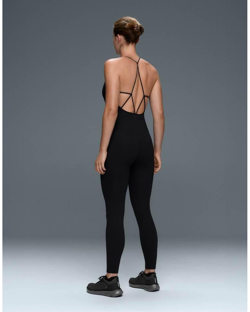 Oysho Black Comfortlux Long Jumpsuit With Knots