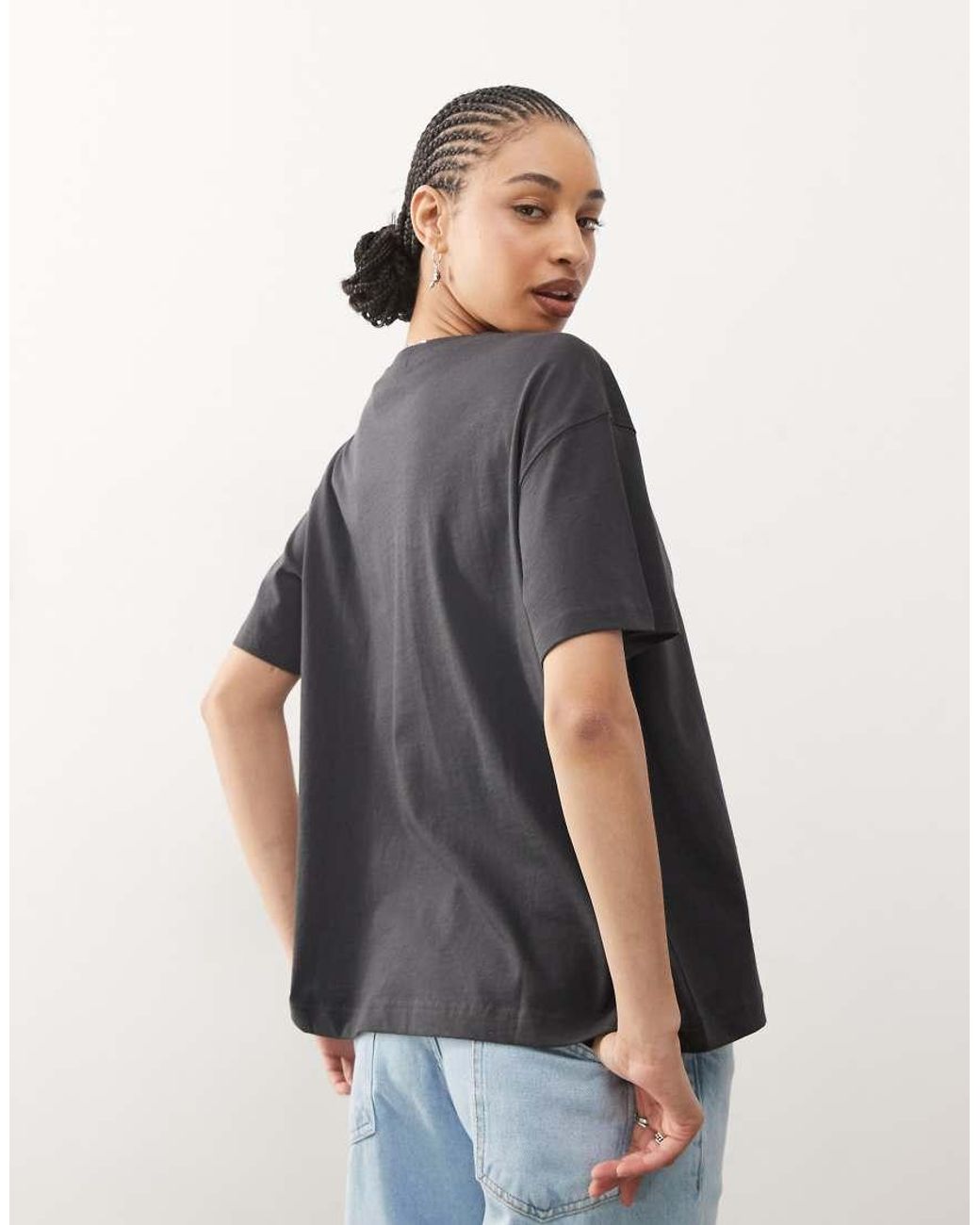 Weekday Blue Boxy Fit Oversized T-Shirt
