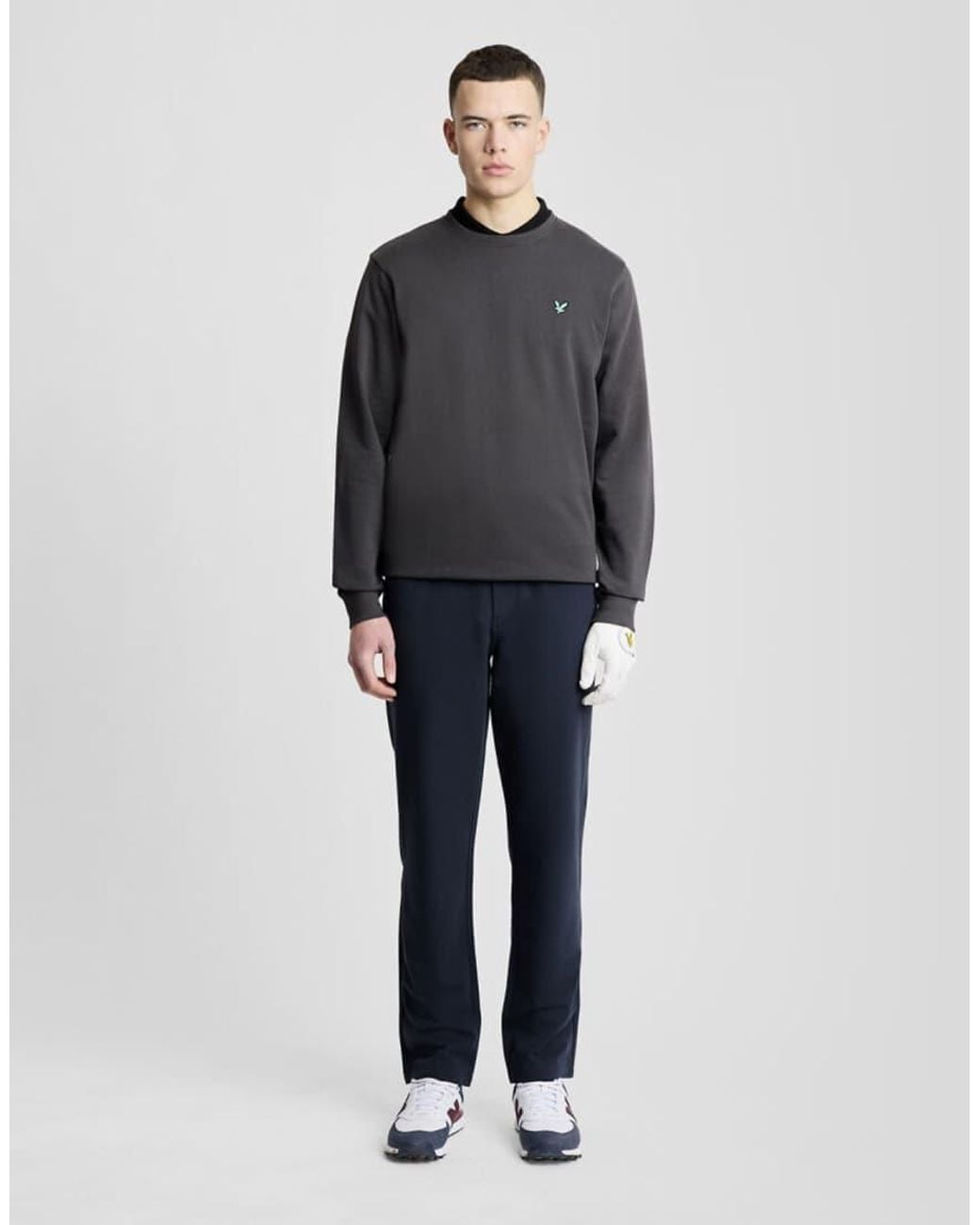 Lyle & Scott Gray Mid Layers Golf Crewneck Sweatshirt for men