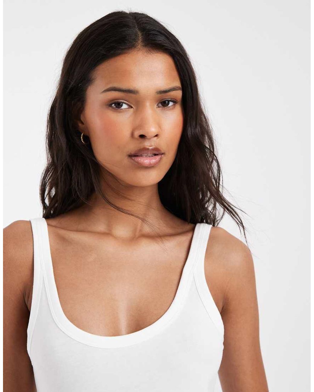 & Other Stories White Scoop Neck Tank Top