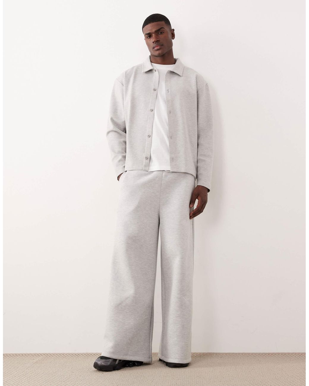 ASOS Gray Relaxed Button Through Jacket for men