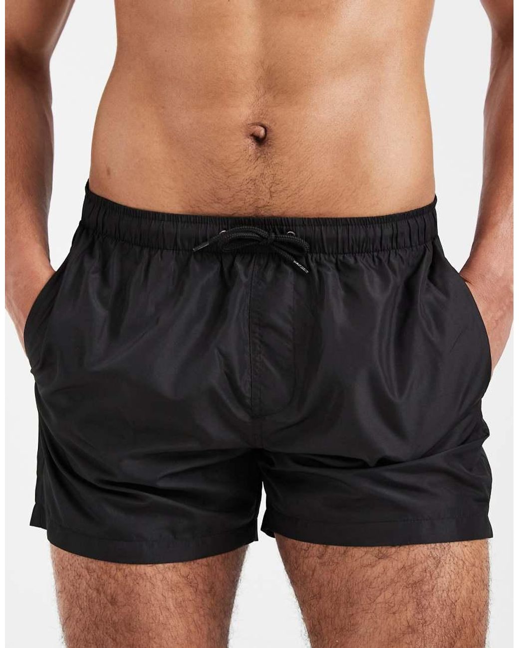 Brave Soul Black Swim Shorts for men