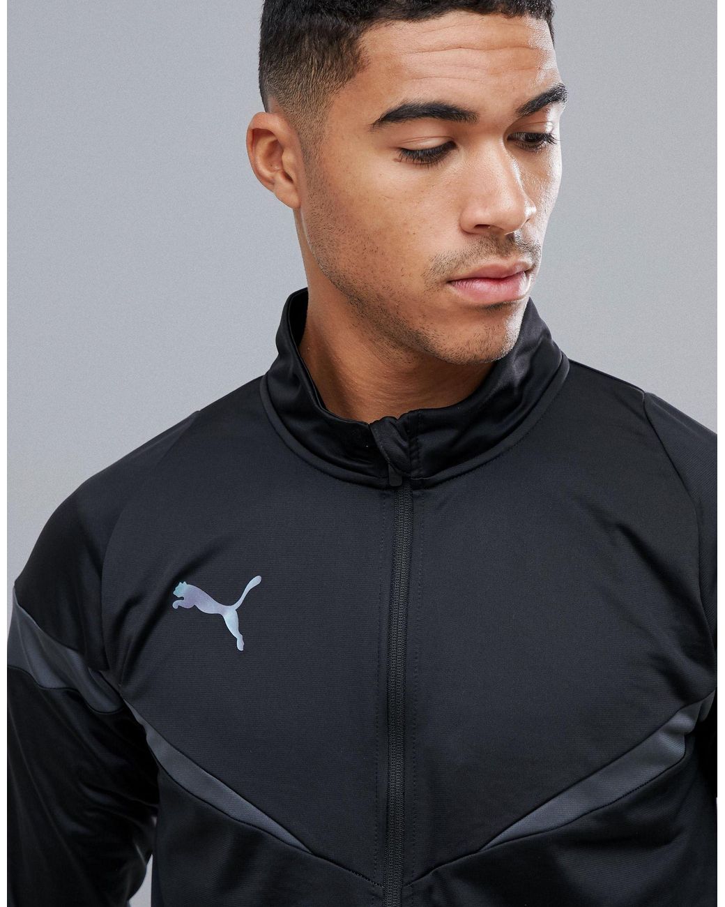 PUMA Football Poly Tracksuit in Black for Men | Lyst
