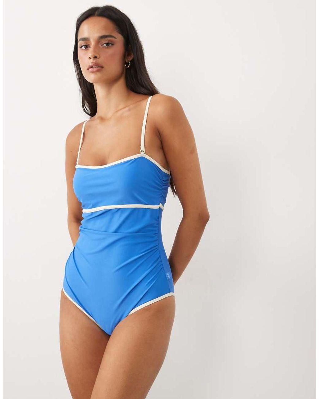 Regatta Blue Kyra Tummy Control Bandeau Swimsuit