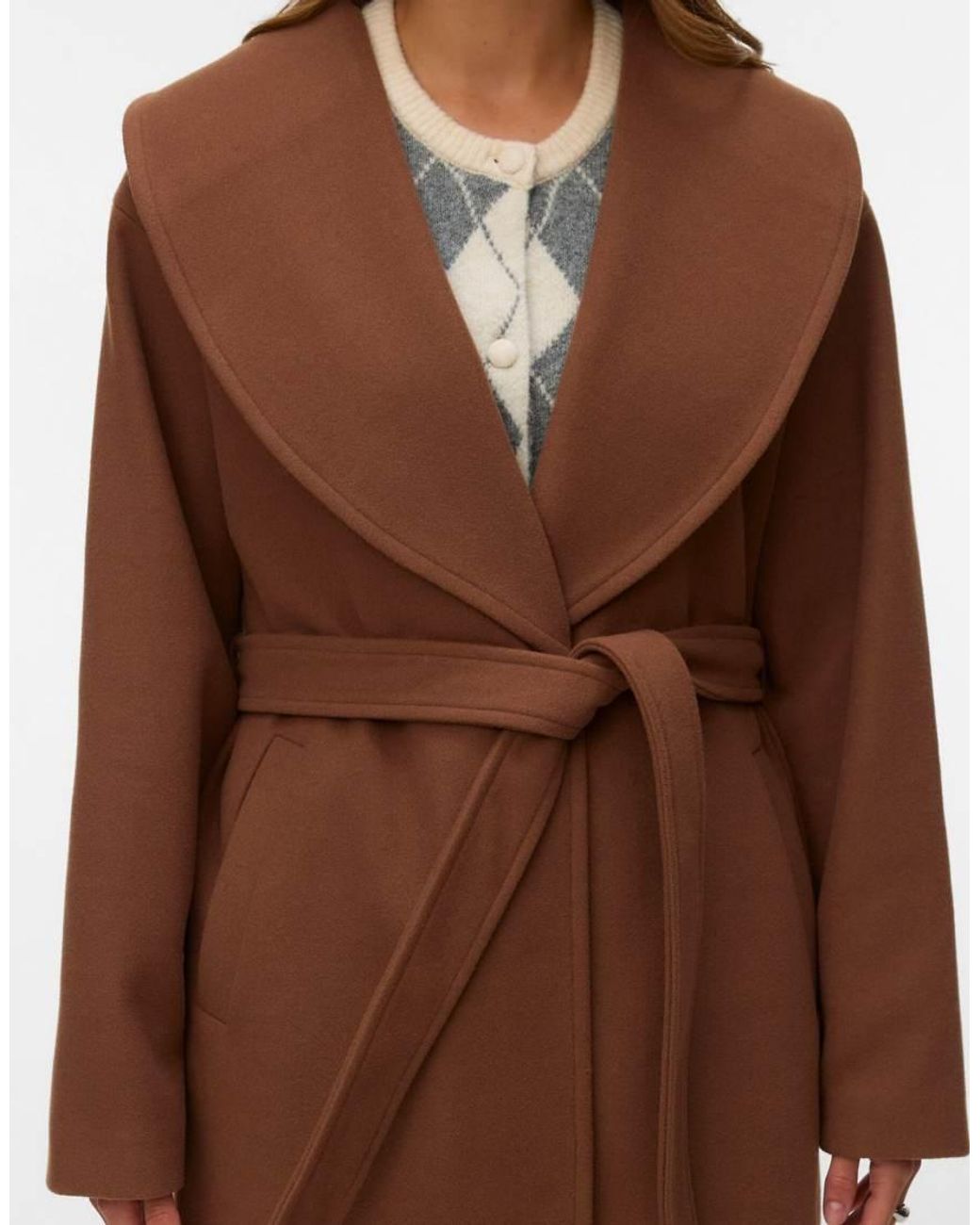 Vero Moda Brown Anne Belted Coat
