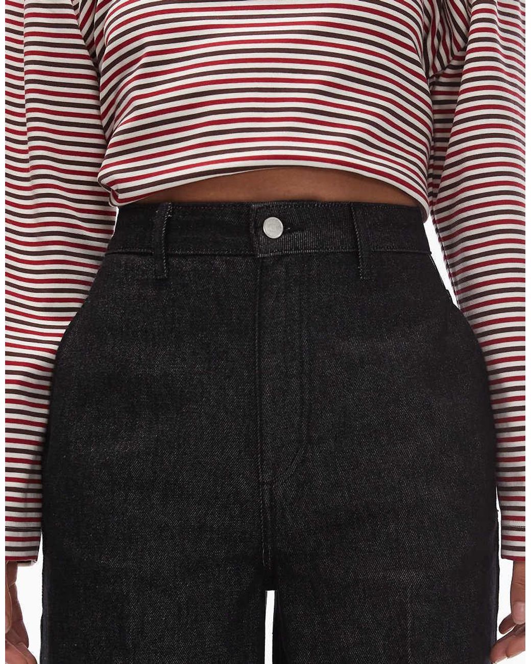ASOS Blue Extreme Wide Leg Jean With Stay Press