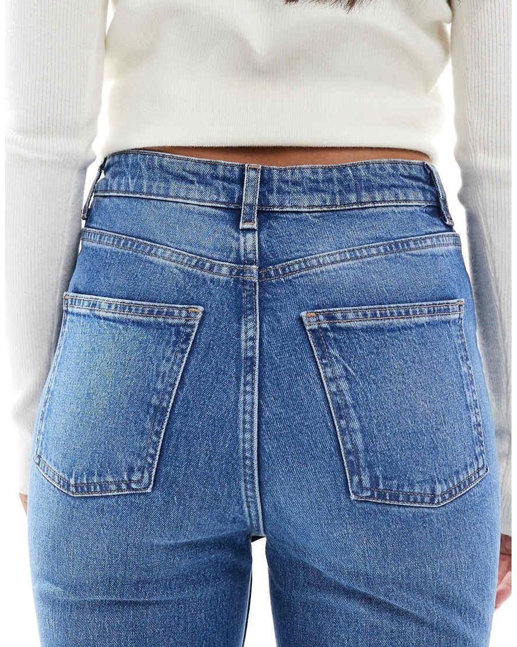 New Look Blue Patch Pocket Flare Jean