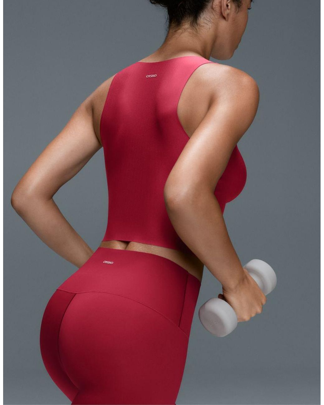 Oysho Red Perfect-Adapt Tank Top With Cups
