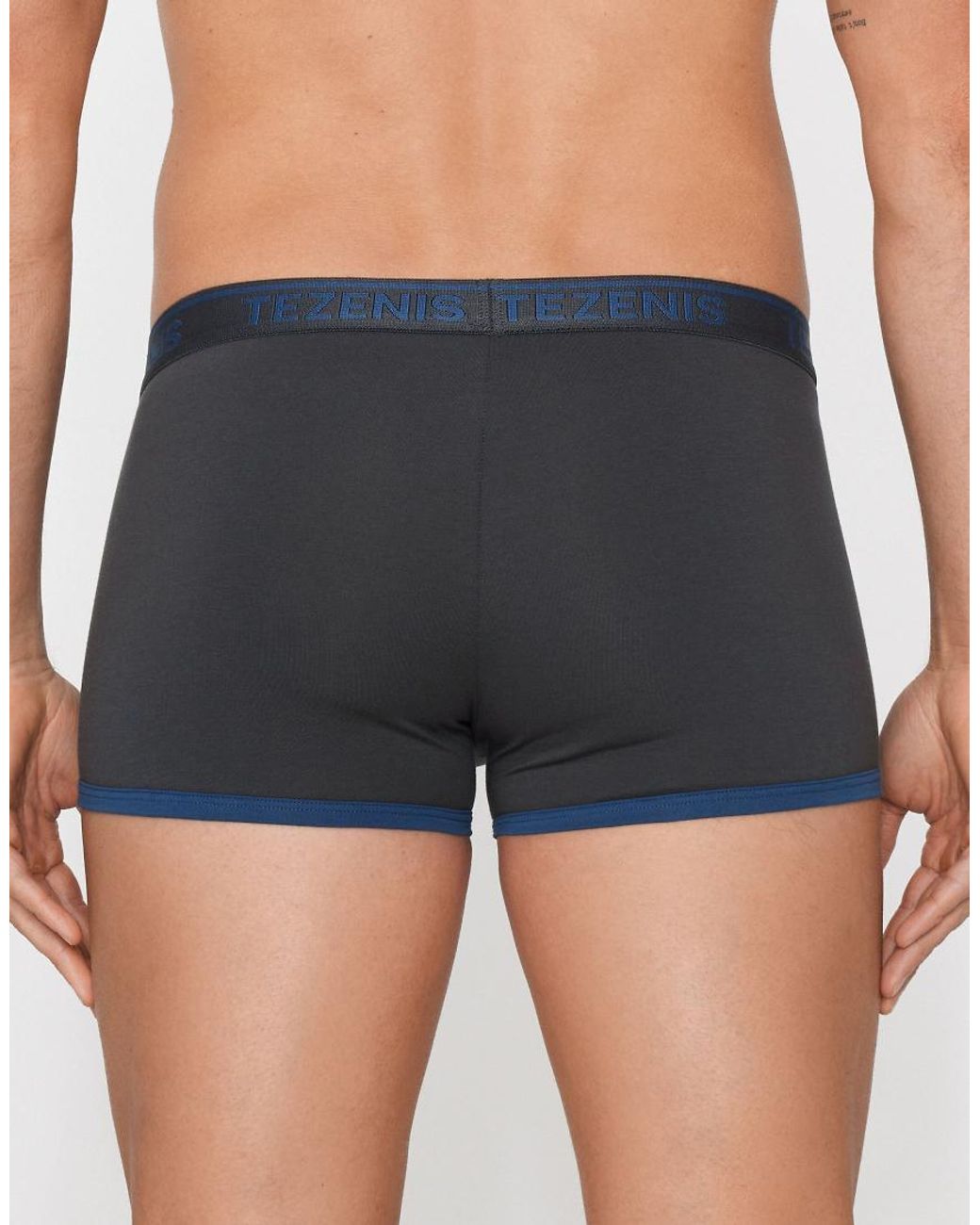 Tezenis Blue Boxers With Contrasting Trim for men