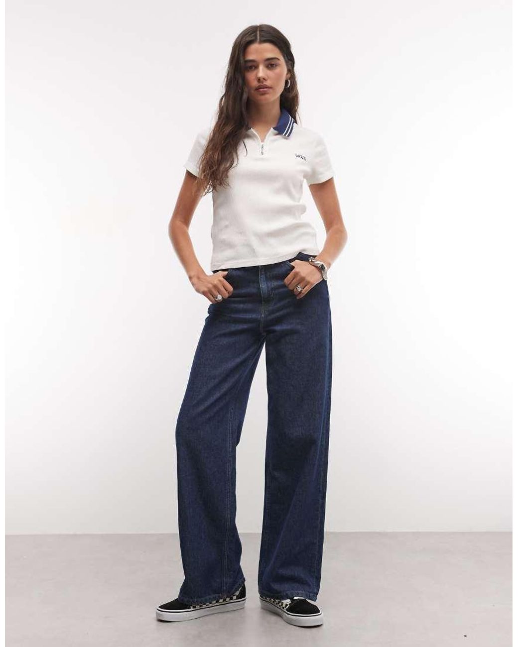 Vans White Priscilla Polo Shirt
