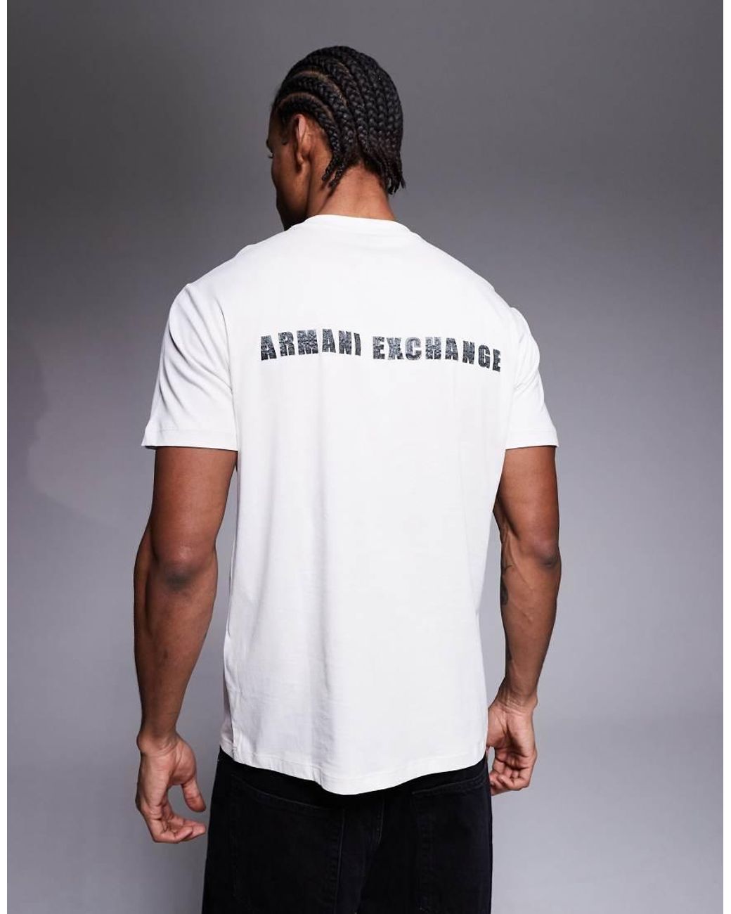 ARMANI EXCHANGE White Logo T-Shirt for men